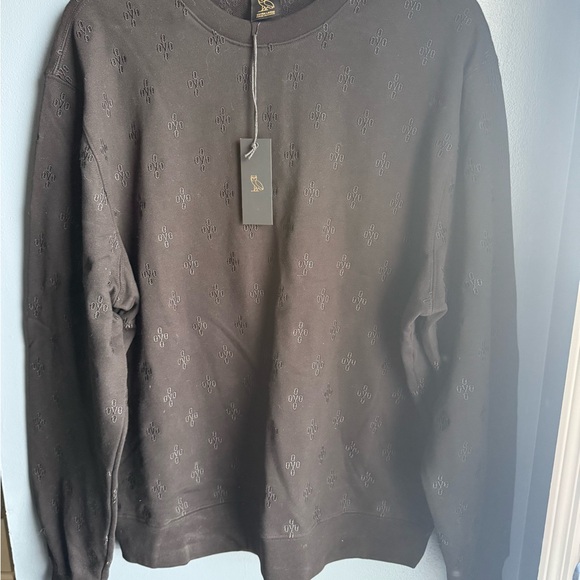 OVO Black Embossed Crewneck Sweater